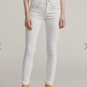 rag & bone white hight rise ankle skinny sz 28